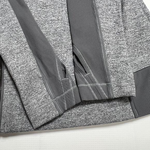 Lululemon Bhakti Yoga Jacket SIZE 4 Gray Full Zip Sweatshirt Thumbhole Pockets - Picture 7 of 13